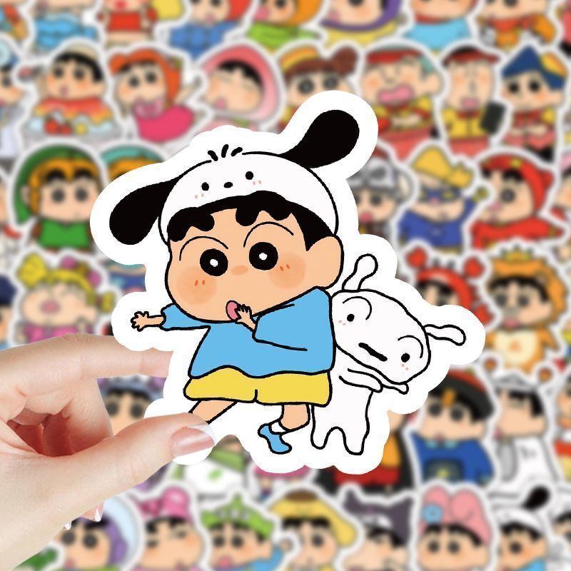 Cardstock Paper Pack - クレヨンしんちゃん漫画かわいい 100 個ステッカーかわいい学生 DIY 表情パック装飾ステッカーカードアニメ周辺機器卸売