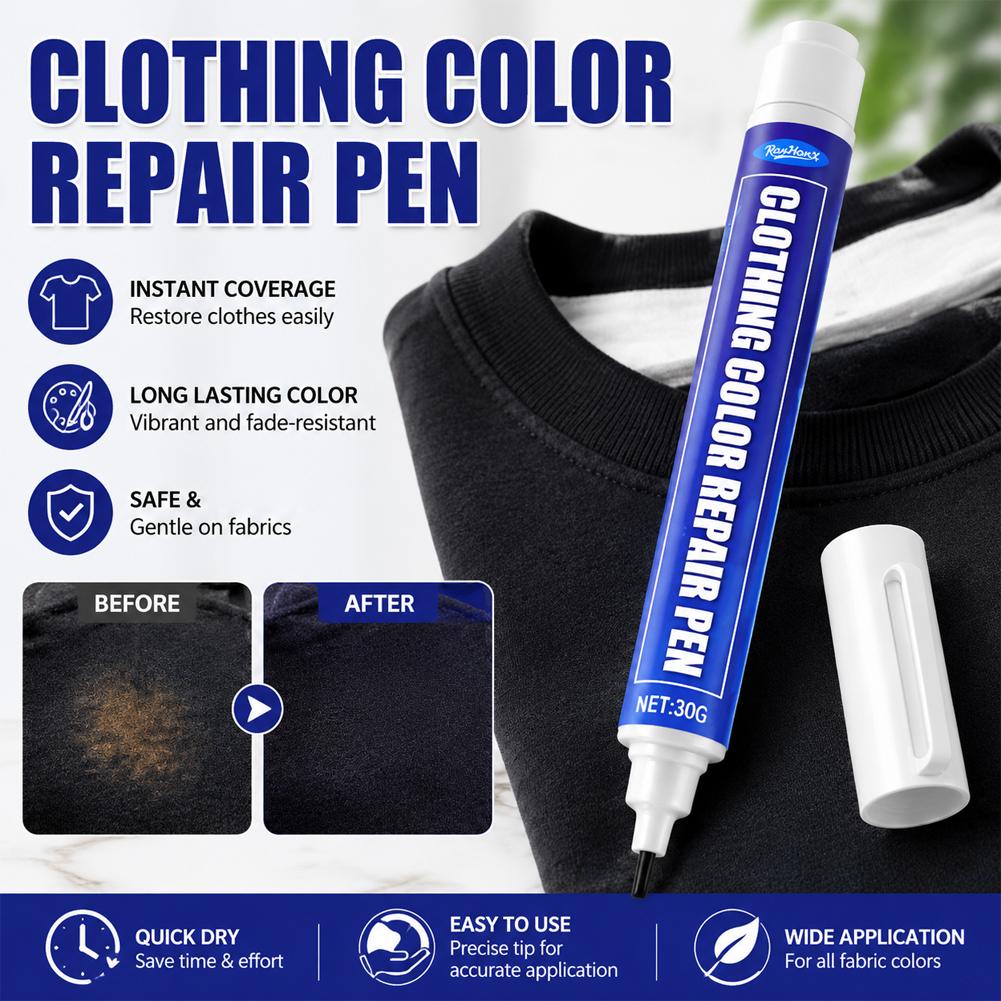 Fountain Pen Ink - 布地補修ペン 色落ちしない永久インク 衣類・ジーンズ・スーツ用 瞬間補修 マルチカラーDIYマーカー