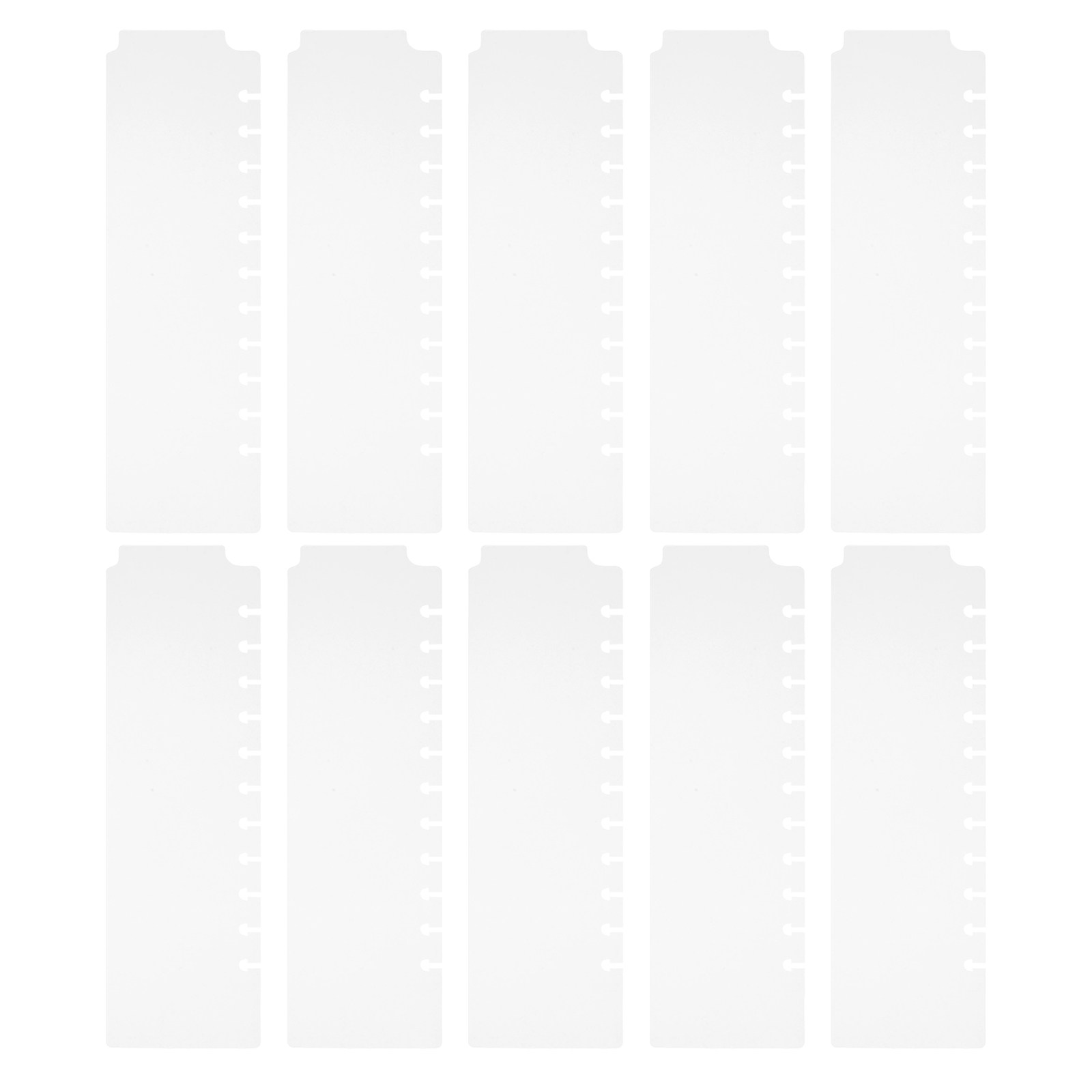 Index Tab Divider - 10枚入りルーズリーフバインダーディバイダー、書き込み可能なミニプラスチックインデックスタブ、ノートページマーカー、プランナーダッシュボードインサート（オフィス用）