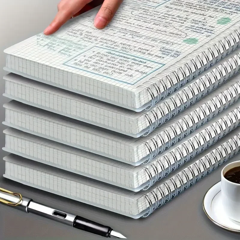 Graph Paper Pad - A5 グリッドスパイラルノートブック 160 ページ 80 枚