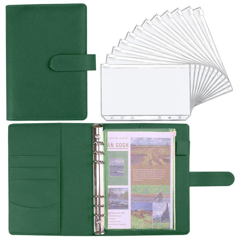 Planner Weekly Budget - A6 予算バインダー プランナー 12 枚の現金封筒付き、カラフルな PU