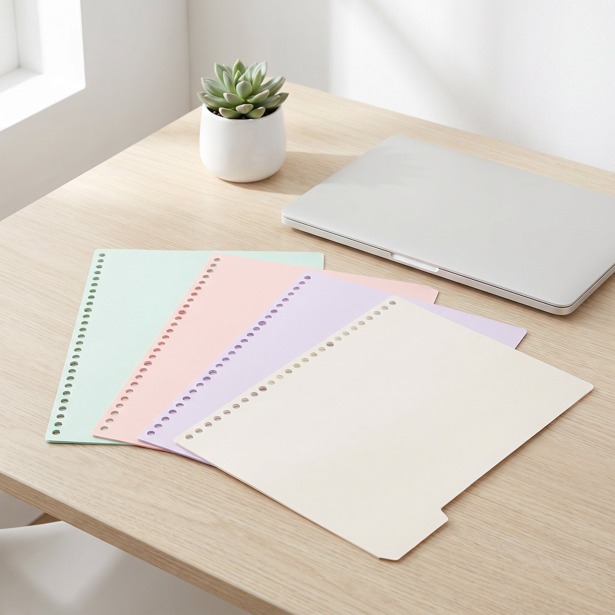 Index Tab Divider - 15セット プラスチック製インデックスディバイダー 書き込み可能なタブ付き PP素材 取り外し可能な26リングルーズリーフ 学校・オフィスノート用