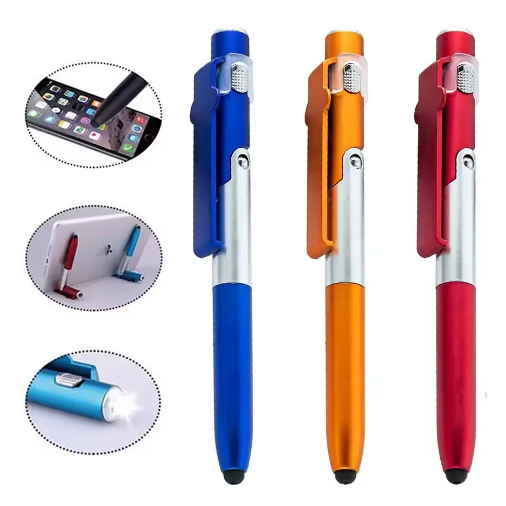 Stationery Supply - 4-in-1 多機能折りたたみ式電話ホルダー ボールペン内蔵ナイトライト ポータブル筆記用具 マルチツール用品