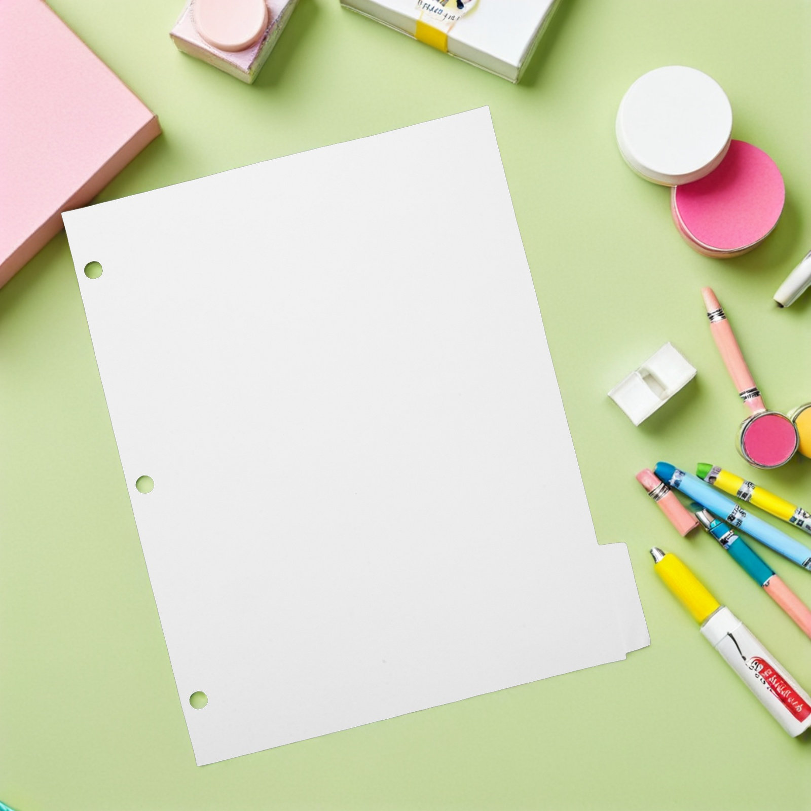 4セット ブランク書き込みページディバイダー 11x9 ホワ - Index Tab Divider のレビューと価格