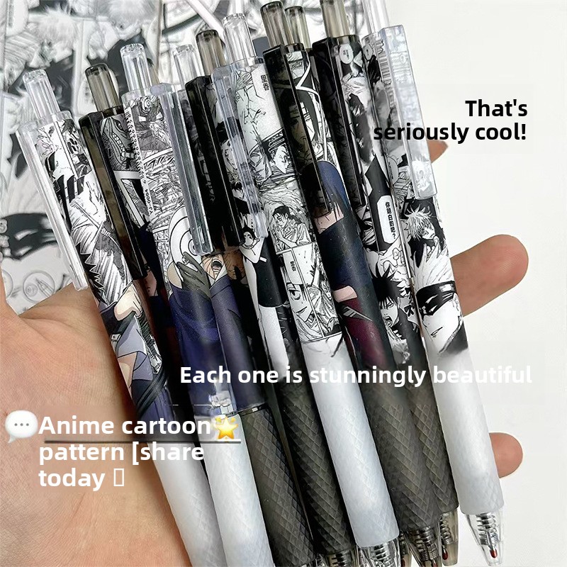 アニメナルトゲルペン可愛い漫画キャラクタープリント速乾性イン - Fountain Pen Ink のレビューと価格