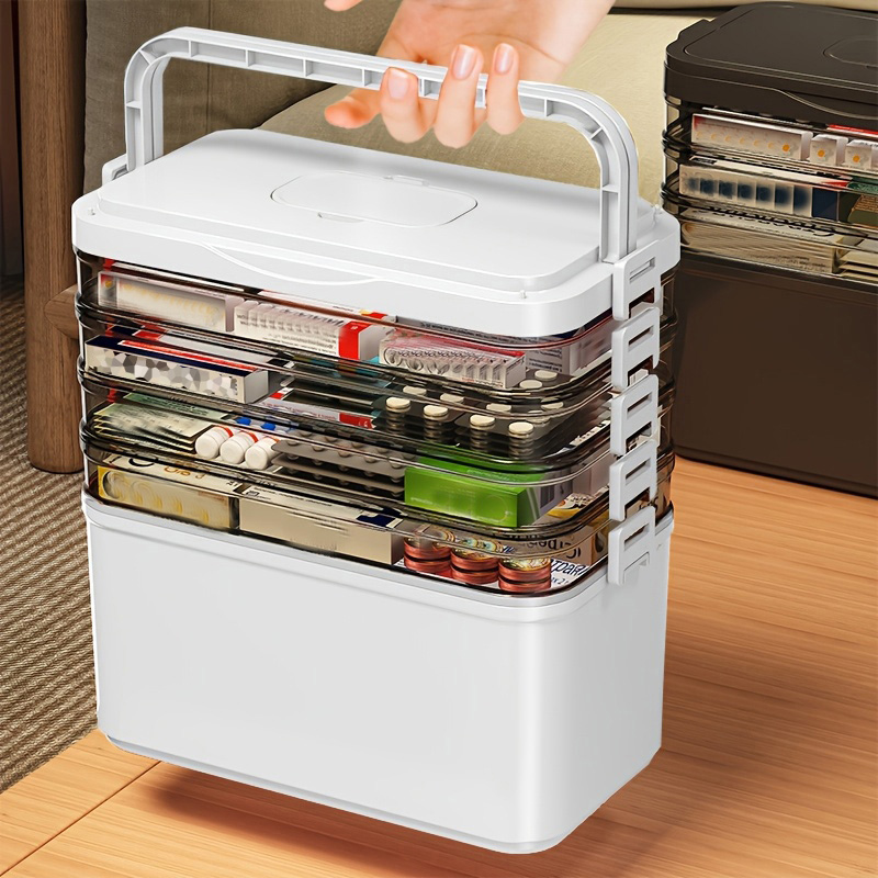 多機能多層収納ボックス、ハンドル付き、大/特大サイズ - 文 - Stationery Supply のレビューと価格