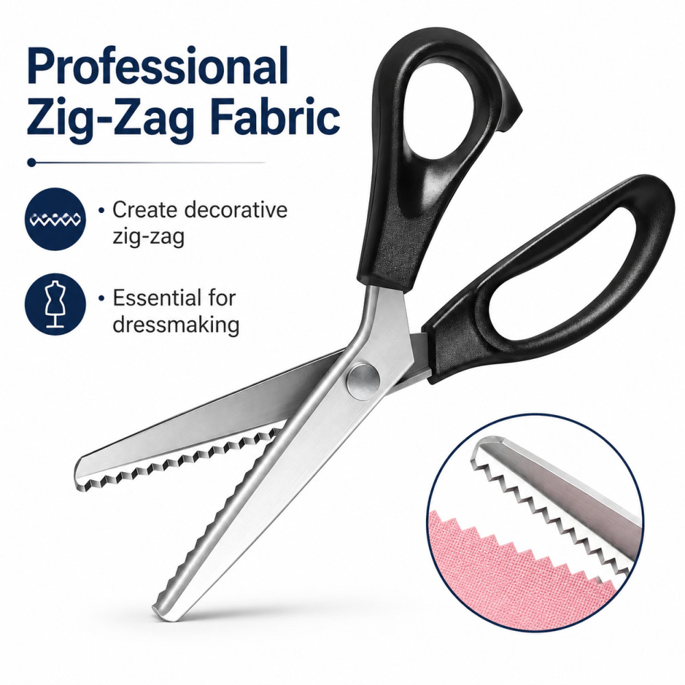 ステンレス製ピンキングシザー 三角ジグザグはさみ レース生地 - Scissors Stainless Craft のレビューと価格