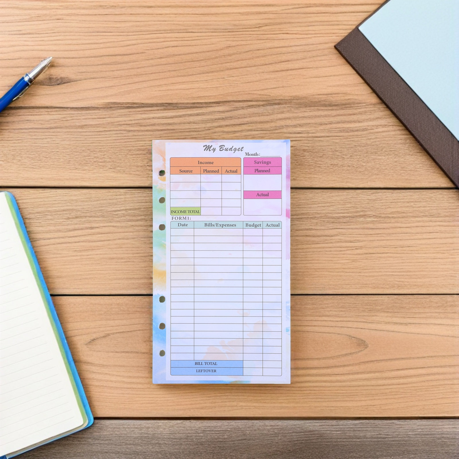 28枚入りA6プランナー用リフィルペーパー、バインダーリフィ - Planner Weekly Budget のレビューと価格