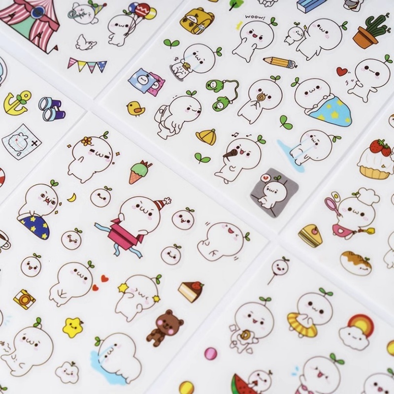 漫画猫と紙のステッカー、カワイイ日記ステッカー、デイリープラ - Total Stationery & Office Supply のレビューと価格