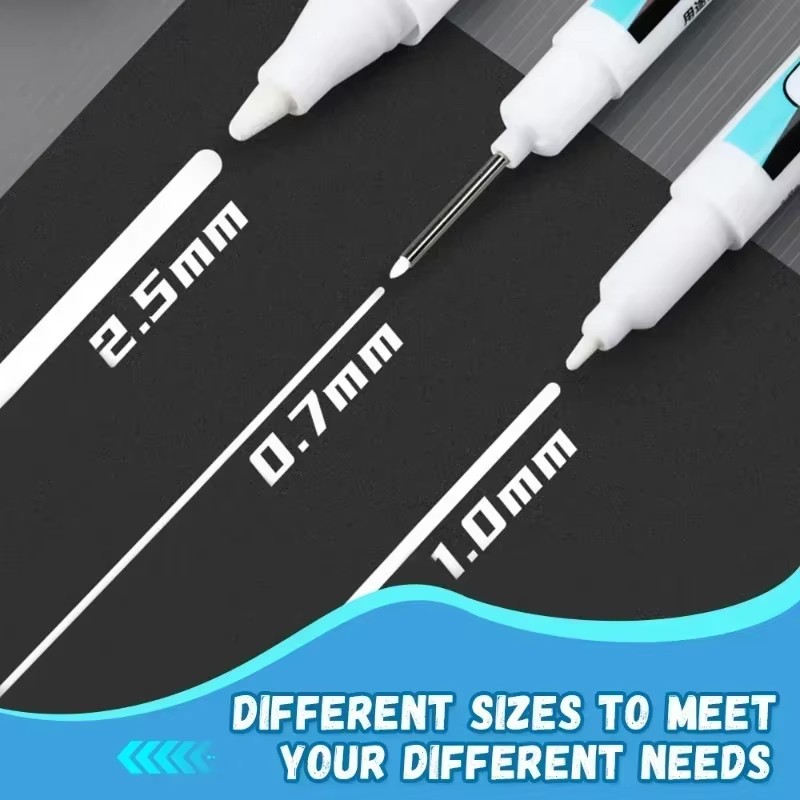 0.7/1.0/2.5 ミリメートル白永久マーカーペンマーカ - Stationery Supply のレビューと価格