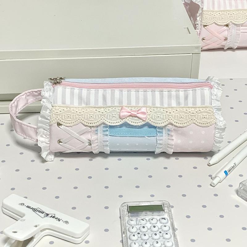 かわいいレースのペンケース大容量学生文具収納バッグポータブル - Ideal Stationery & Office Supply のレビューと価格