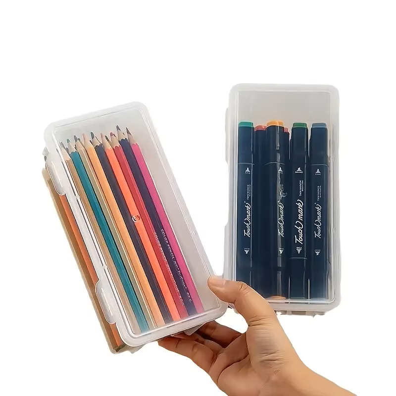 蓋付きの大型透明PP収納ボックス4個、オフィス用品、鉛筆、工 - Stationery And Office Supply Stores のレビューと価格