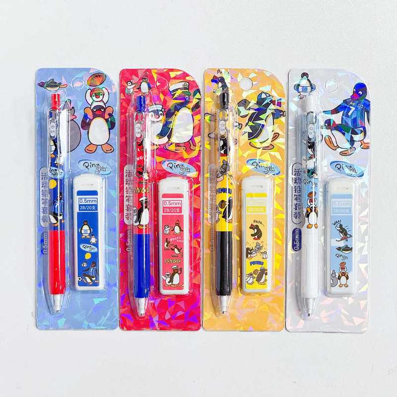 4/24 個かわいいピングーシャープペンシルセット文具リフィ - Mechanical Pencil Lead のレビューと価格