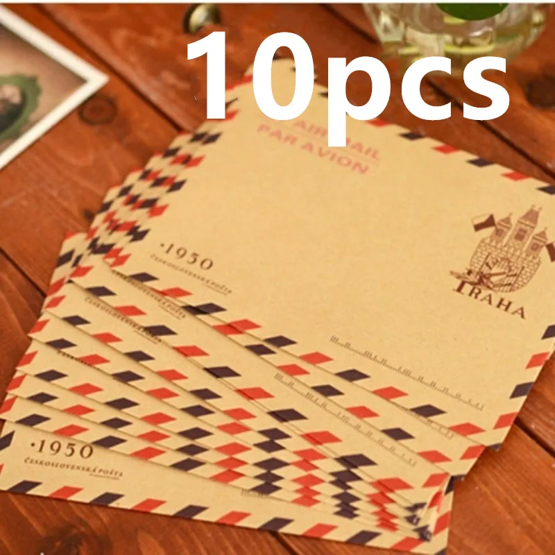 レトロな文房具収納紙、人気の封筒、ポストカードレター、耐久性 - Letter Envelope Kraft のレビューと価格