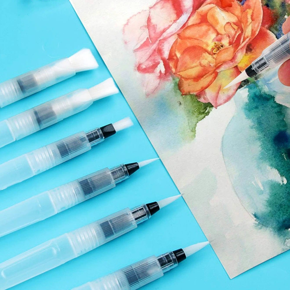 6 ピース/セット詰め替え可能な水ブラシインクペン水彩書道描 - Fountain Pen Ink のレビューと価格