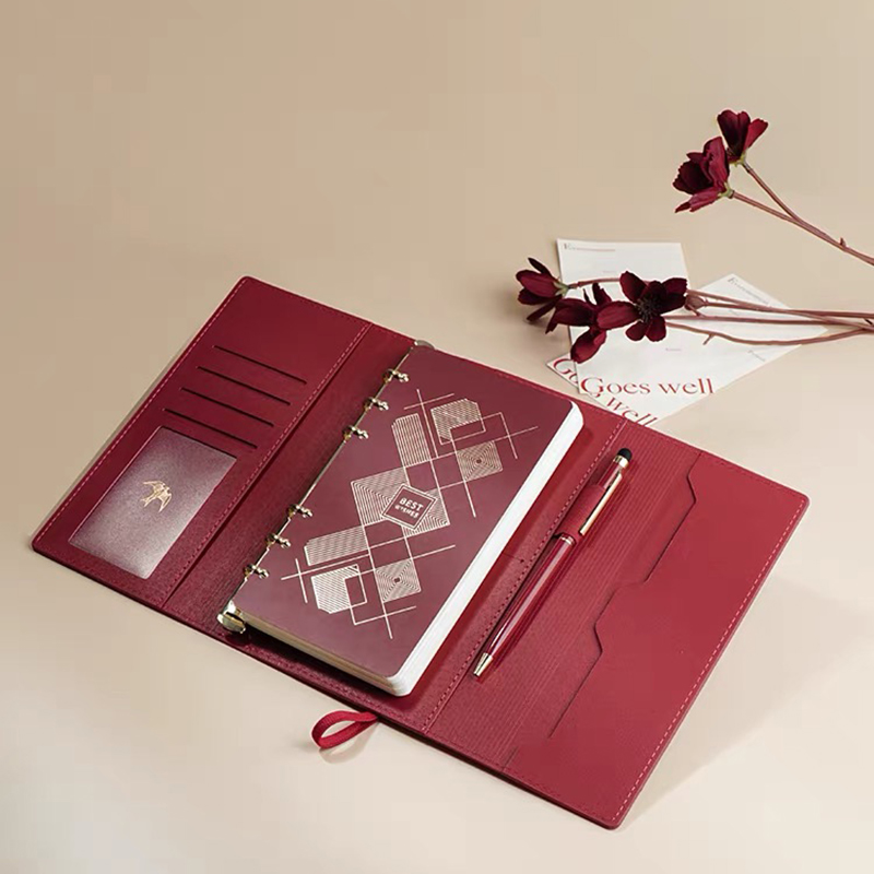A6 puレザーハードカバーノートブックルーズリーフバインダ - Journal Leather Hardcover のレビューと価格