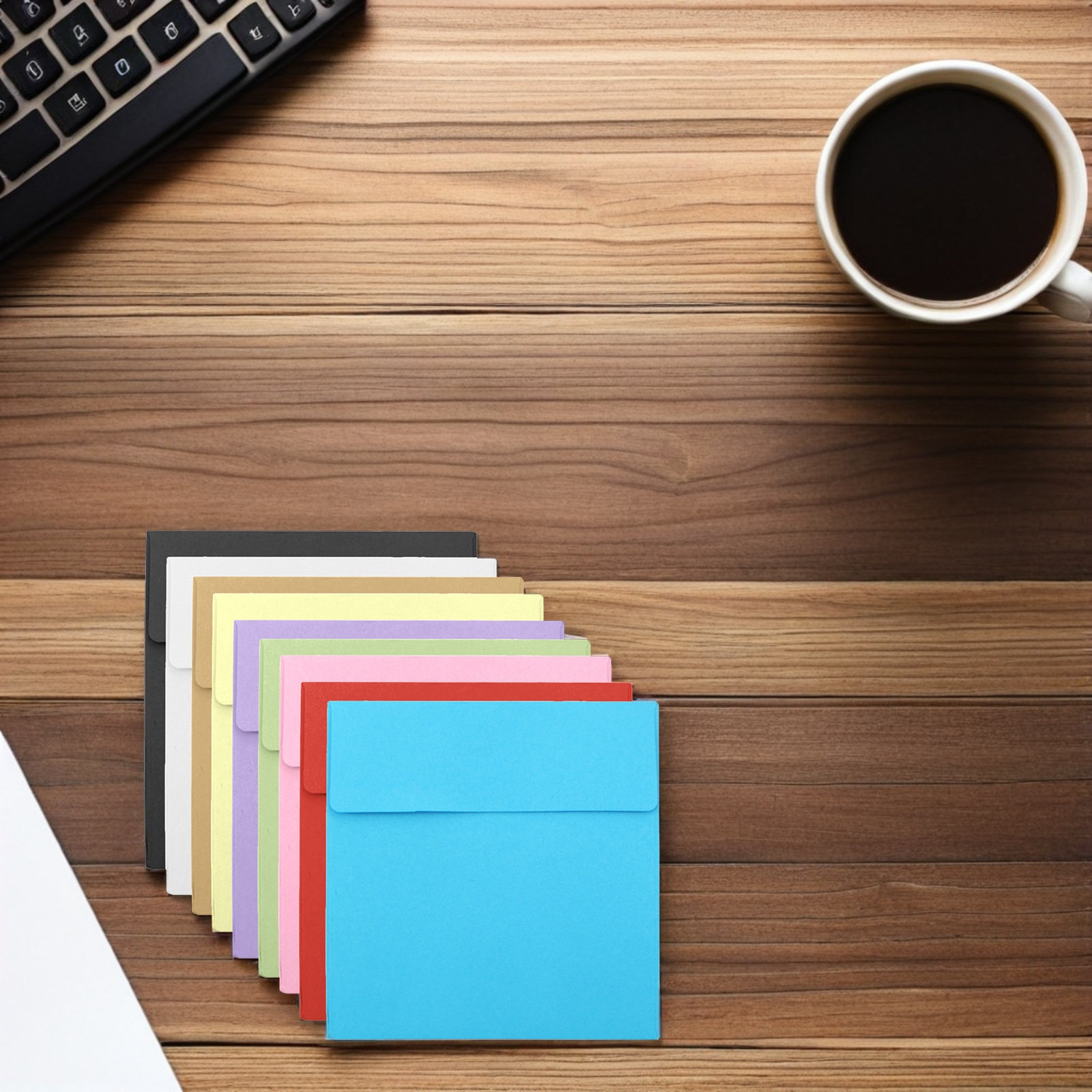 100枚入り 無地クラフト封筒 10x10cm 小さな正方形 - Letter Envelope Kraft のレビューと価格