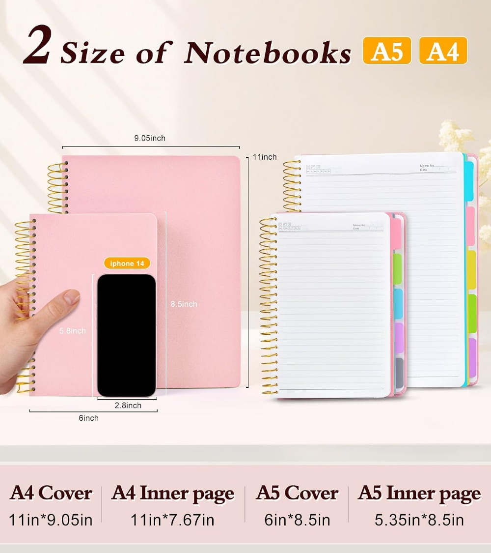5冊の科目別ノート、大学ノート、罫線入り240ページ、A5ハ - Graph Paper Pad のレビューと価格