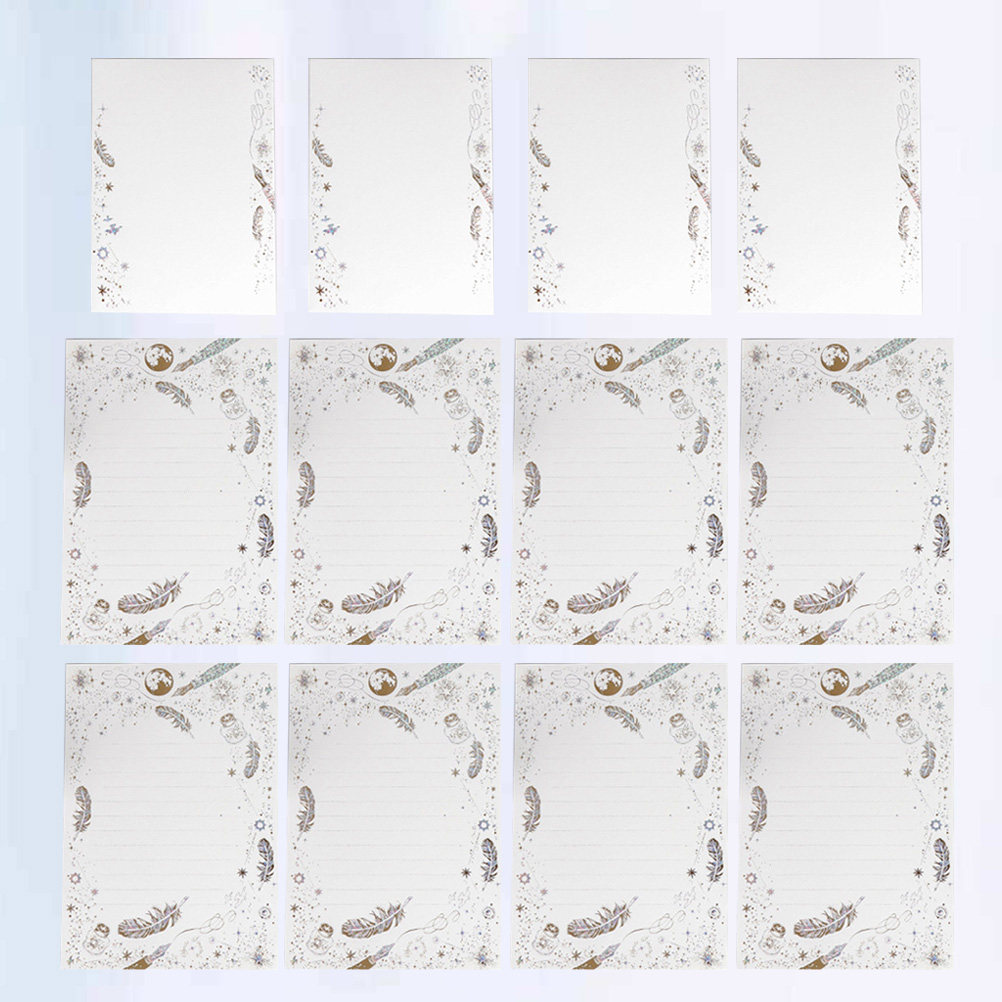 招待状用紙セット1セット クラフト紙 ホットスタンピング フ - Letter Envelope Kraft のレビューと価格