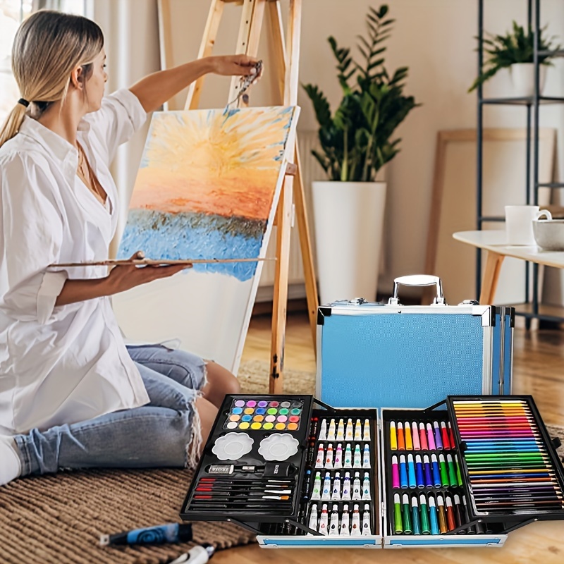 画材、145パック絵画描画アートキット、デラックス二層アート - Highlighter Set Pastel のレビューと価格