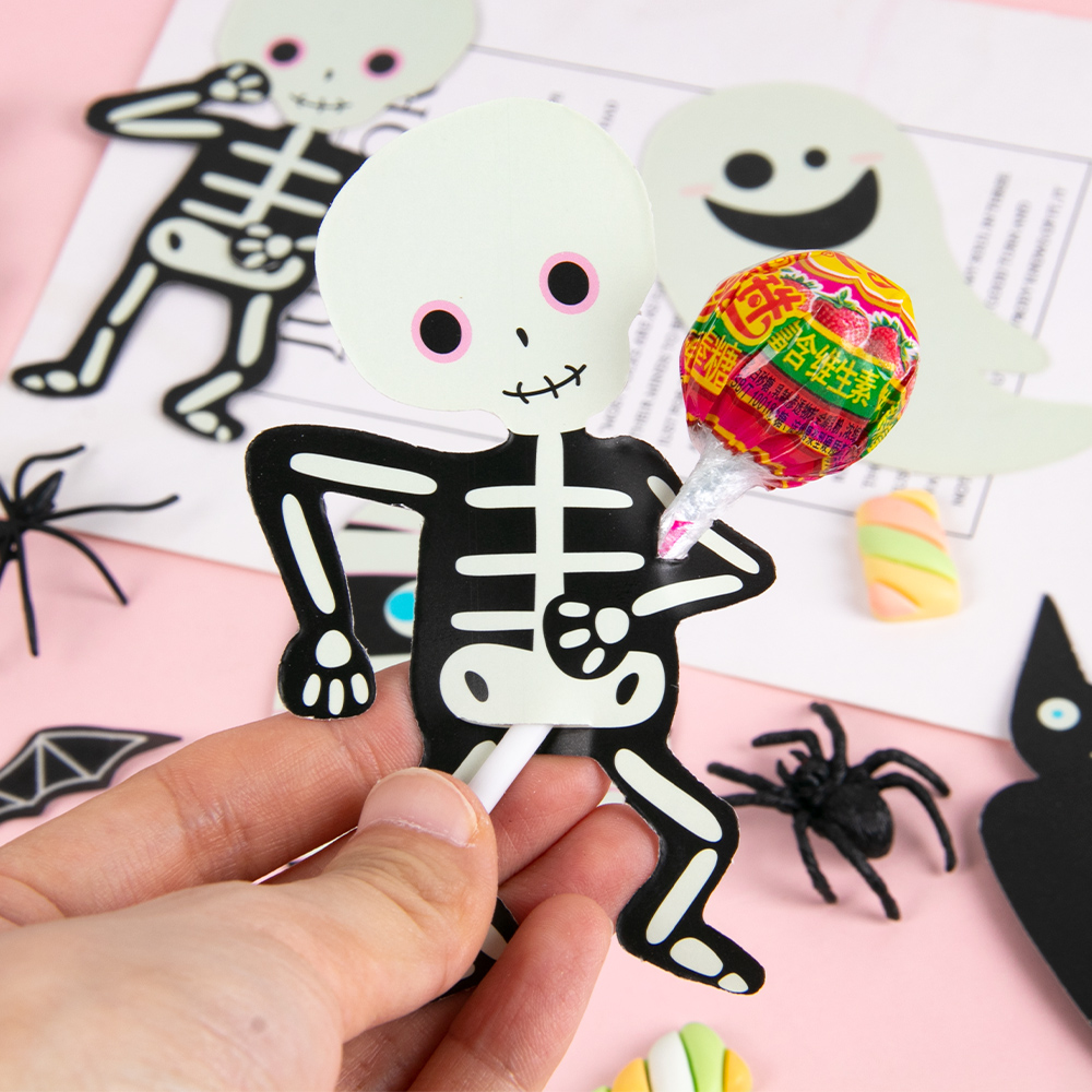 30 個ハロウィンロリポップ紙 DIY カードゴーストスカル - Cardstock Paper Pack のレビューと価格