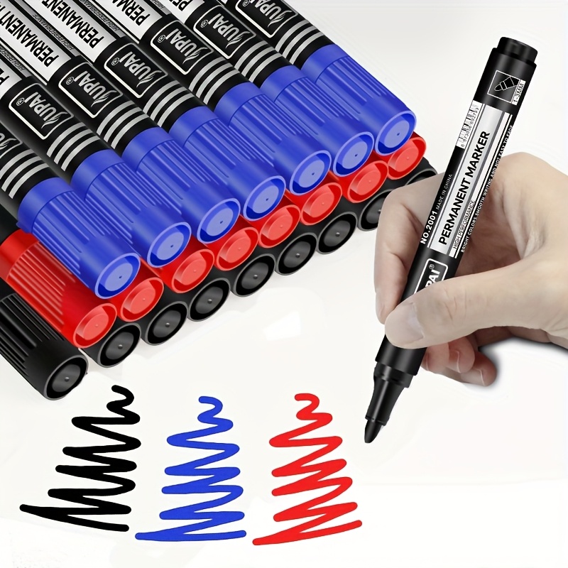 3色の永久マーカーペン – 速乾性、汚れ防止、耐摩耗性 |  - Ideal Stationery & Office Supply のレビューと価格