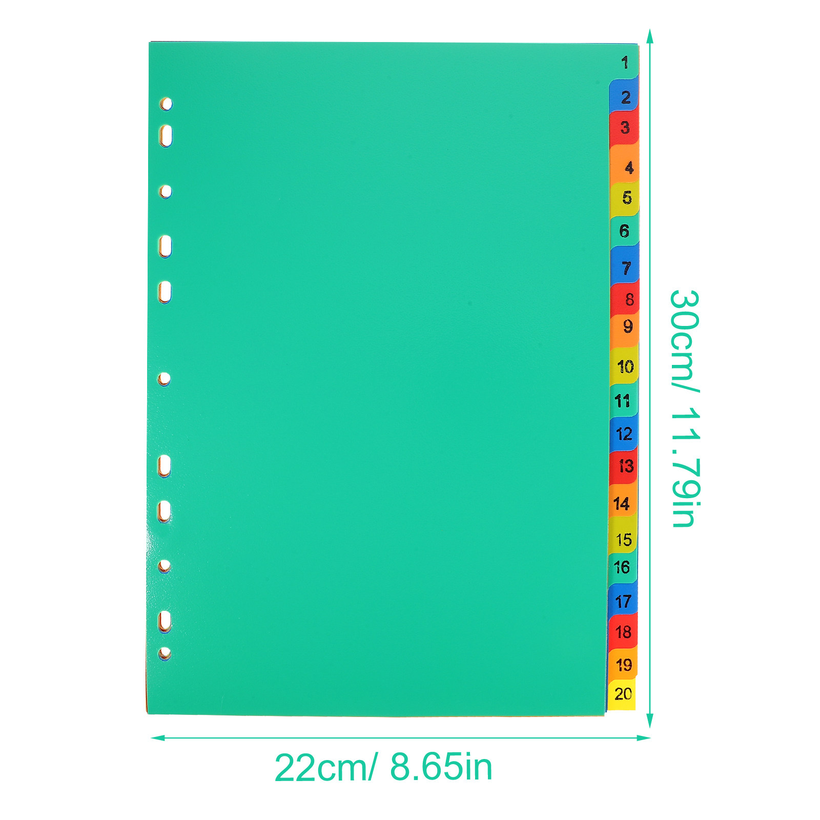 20枚入りカラフルバインダーディバイダー、ノート、プランナー - Index Tab Divider のレビューと価格