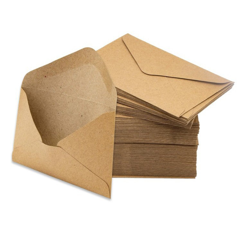 業務用クラフト封筒 10x7cm – 25枚、50枚、または - Letter Envelope Kraft のレビューと価格