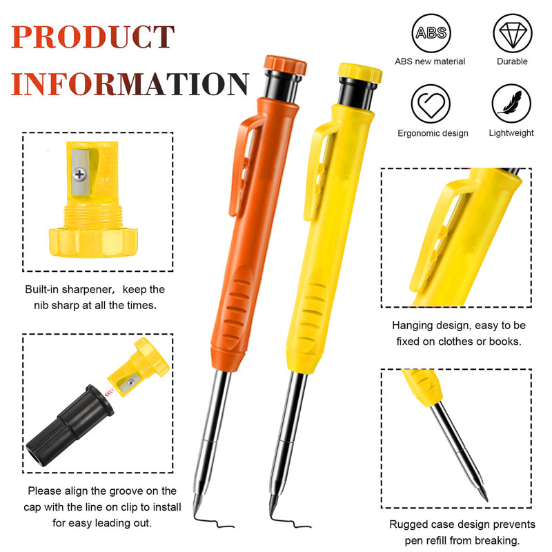 2.8mmロングヘッドソリッドカーペンターメカニカルペンシル - Mechanical Pencil Lead のレビューと価格