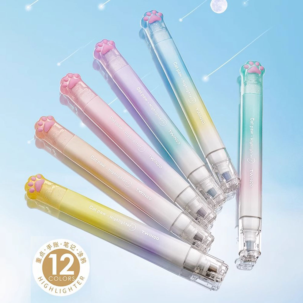 6 個のかわいい蛍光ペンセットパステル蛍光マーカーペンかわい - Highlighter Set Pastel のレビューと価格