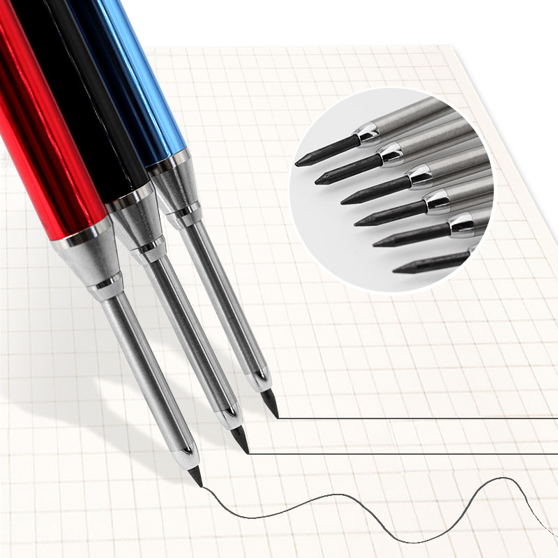 6 色 2.8 ミリメートル金属固体大工シャープナー付きシャ - Mechanical Pencil Lead のレビューと価格