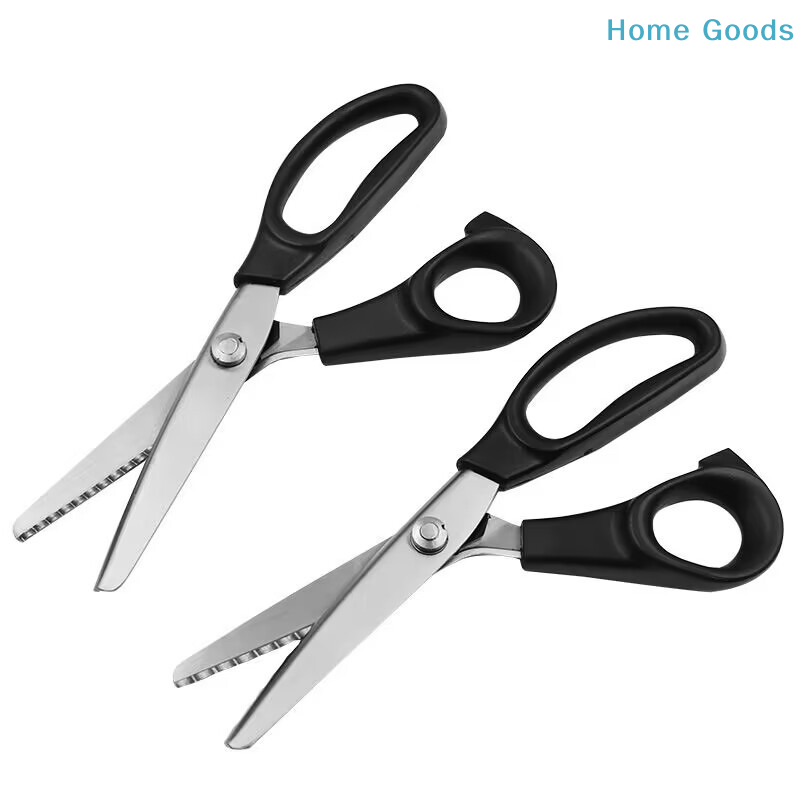 ステンレス製ピンキングシザー 快適グリップハンドル付き プロ - Scissors Stainless Craft のレビューと価格