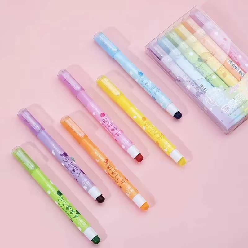 香水付きパステルカラー蛍光ペン,6色,チークなし,芸術的マー - Highlighter Set Pastel のレビューと価格